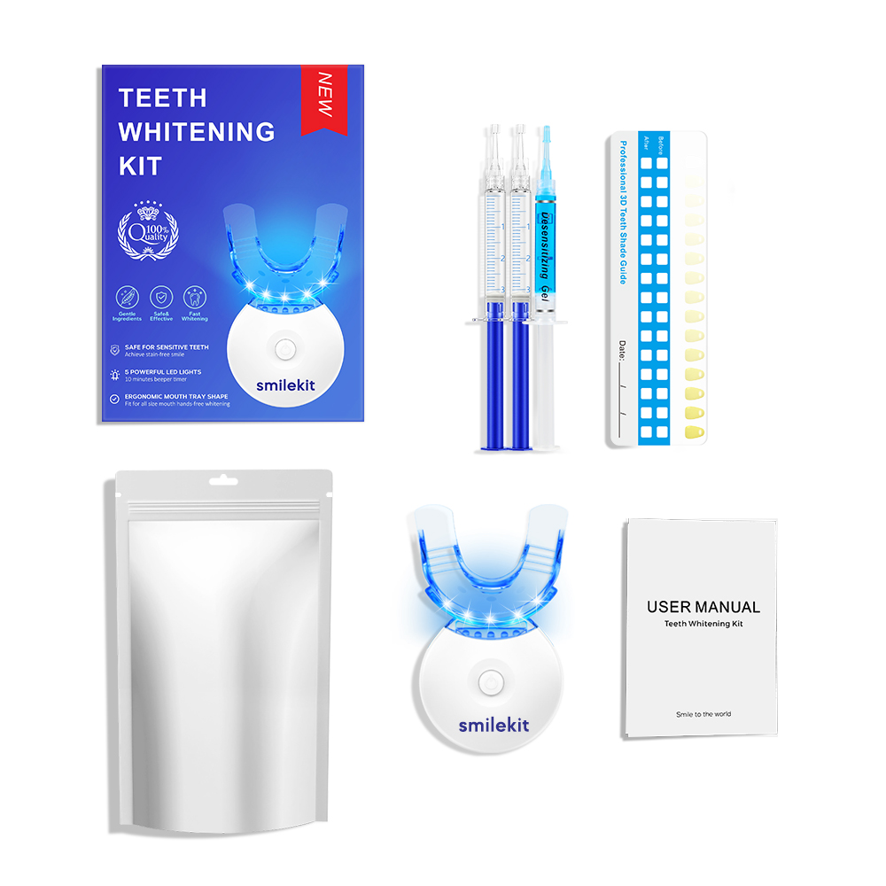 Teeth Whitening Kit With Light - Набор для отбеливания зубов — 5-кратный