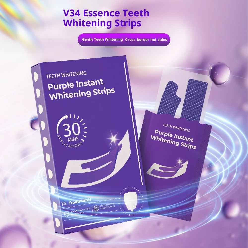 Teeth Whitening Fast - Фиолетовые полоски для отбеливания зубов без