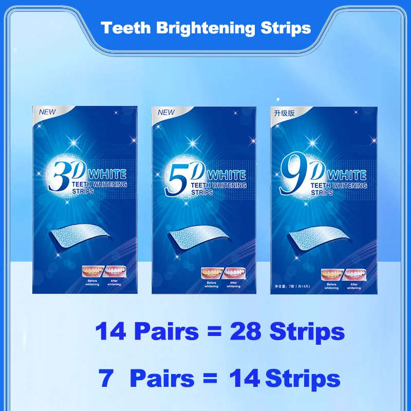 Whitening Strip 3D - 2 коробки 3D/5D/9D полоски для отбеливания