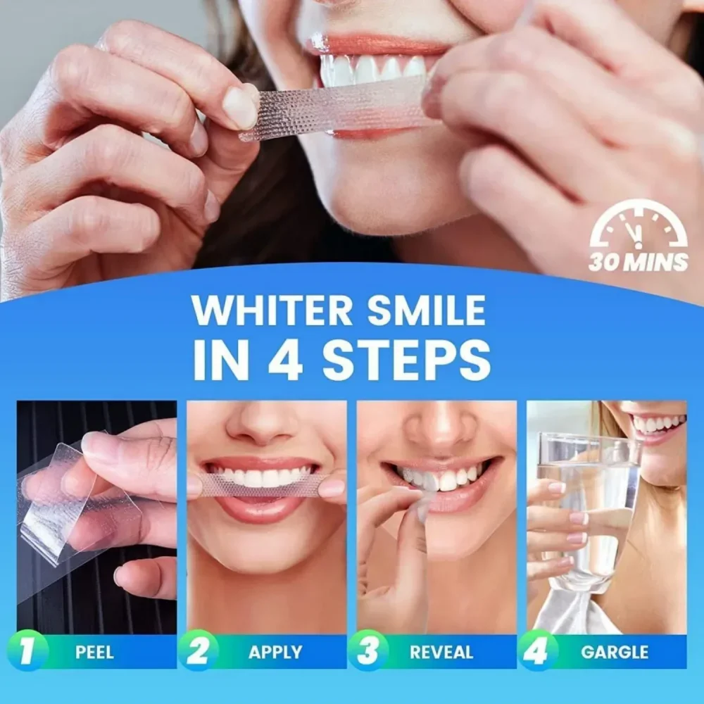 Полоски для отбеливания зубов, – обзор и цена Whitening Strip 3D