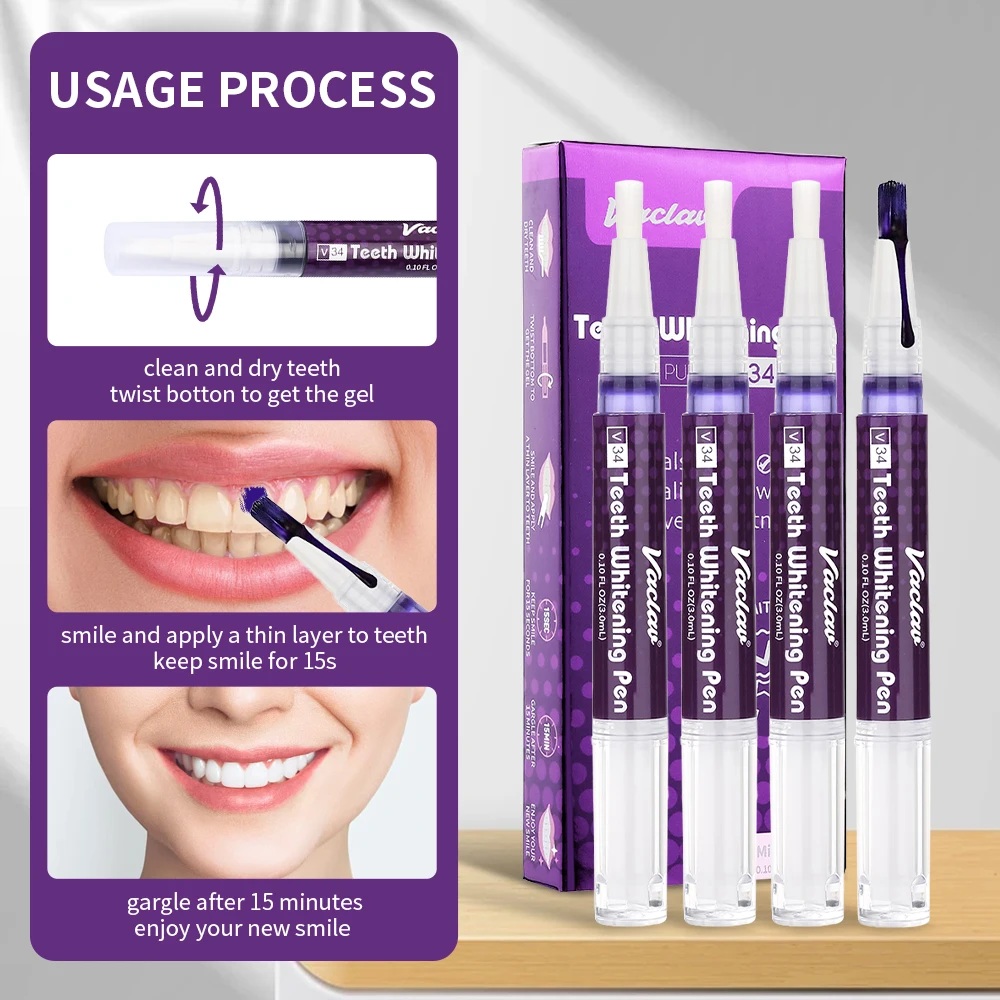 Vaclav V34 Фиолетовая гелевая  – обзор и цена Teeth Whitening Fast